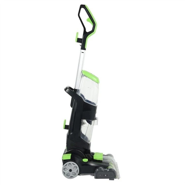 Upright carpet extractor
